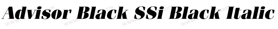 Advisor Black SSi Black Italic字体转换